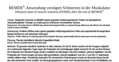 Bemer Anwendung